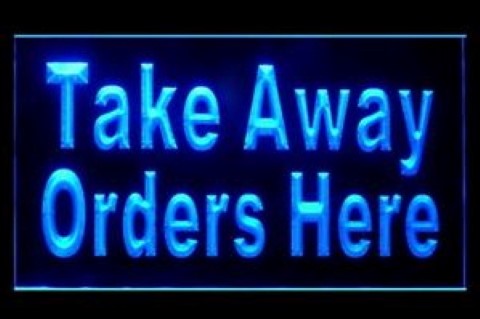 Take Away Order Here LED Neon Sign